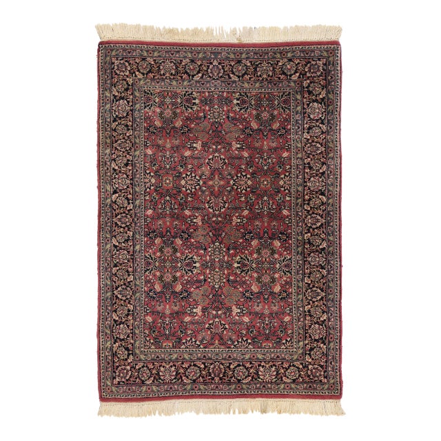 Vintage Red Persian Bijar Rug - 04'01 X 06'00 For Sale