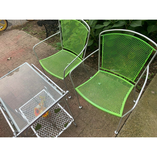 1950s Vintage Mid Century Garden Patio Chairs - A Pair For Sale - Image 5 of 12