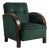 Hungarian Art Deco Lounge Chair in Green Velvet with Wooden Armrests, 1930s For Sale
