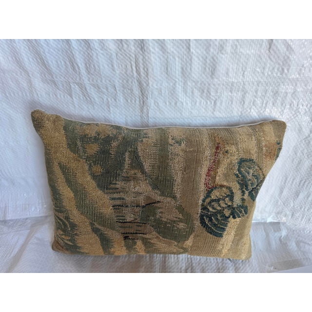 Baroque 17th Century Flemish Tapestry Pillow With Baroque Landscape Motif For Sale - Image 3 of 5