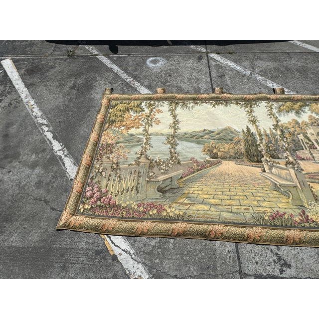 Italian Hammacher Schlemmer Italian Terrace Tapestry For Sale - Image 3 of 12