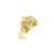 Contemporary Lion Ring with Diamond Cuts 14k Yellow Gold, Size 6.5 For Sale - Image 3 of 7