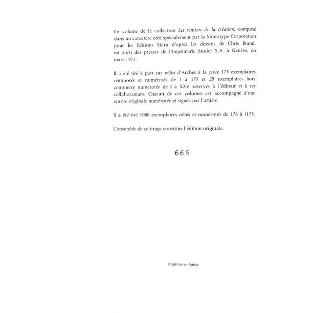 White "Les Sentiers De La Creation" 1971 For Sale - Image 8 of 16