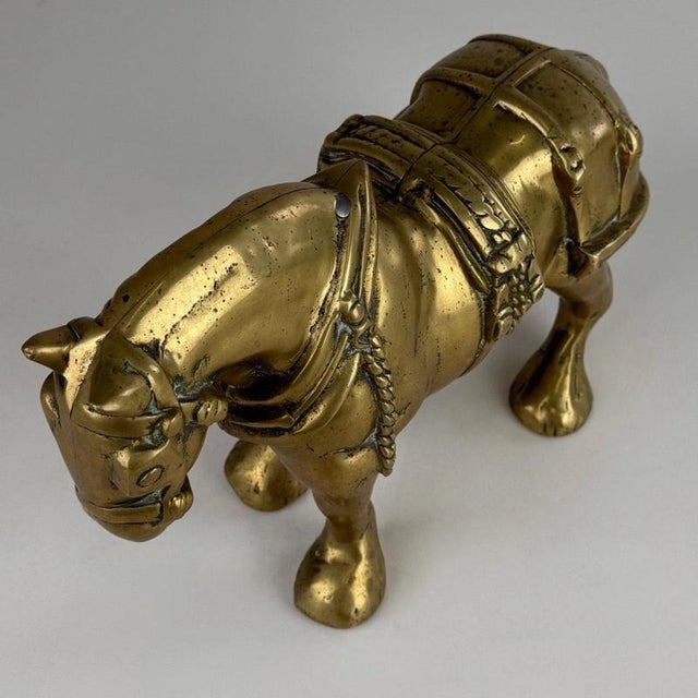 Antique English Brass Horse Sculpture, 1800s For Sale - Image 12 of 13