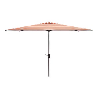 Iris 6.5x10 Rectangle Umbrella - Orange/White For Sale