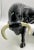 Mid-Century Modern 1950's Ceramic Black Bull Figurine With White Horns, a Pair For Sale - Image 3 of 13