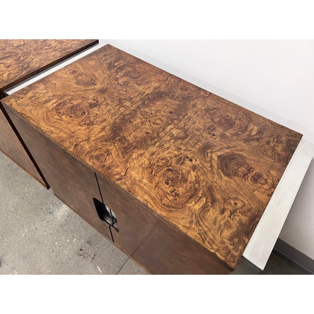 8.5 Foot Burlwood Credenza by Leon Rosen for Pace Circa 1970s For Sale In Boston - Image 6 of 12