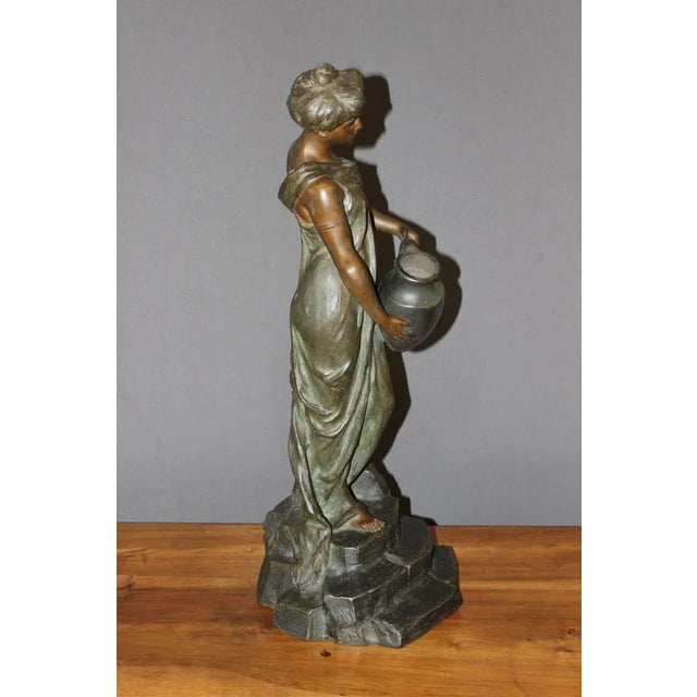 Antique Sculpture of a Woman by Alfred Jean Foretay For Sale - Image 5 of 12