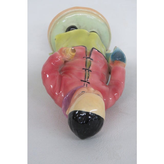 Pink Brad Keeler Art Pottery Ceramic Figurine 601 Asian Boy in Robe With Fish 5025b For Sale - Image 8 of 15