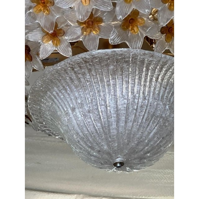 Metal Large Murano Rose Window Chandelier, 1960s For Sale - Image 7 of 13