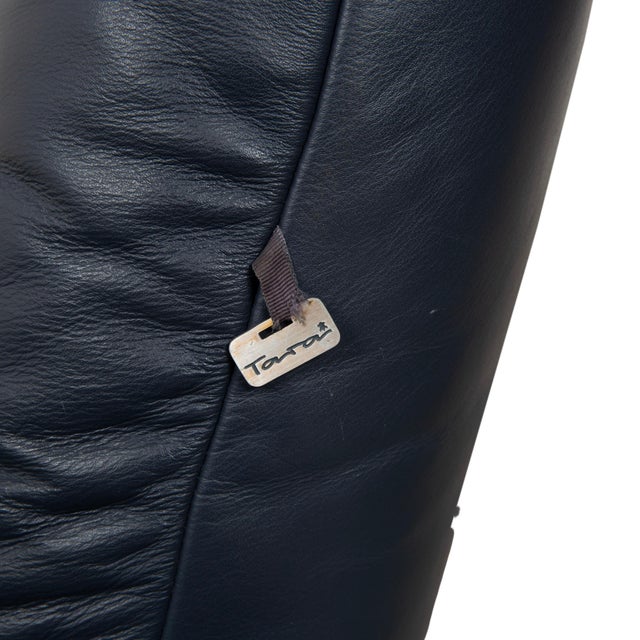 Blue Leather Rivoli Two-Seater Sofa with Manual Function from Koinor For Sale - Image 14 of 18