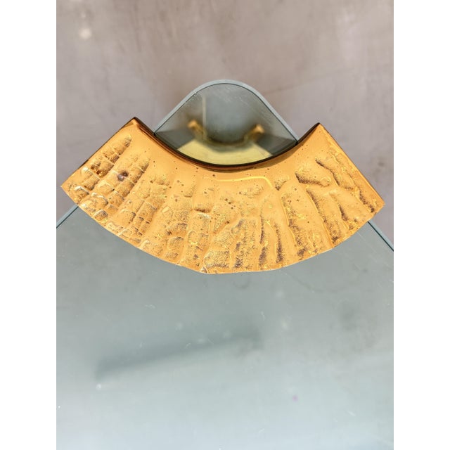 Hollywood Regency Brass and Glass Coffee Table attributed to Peter Ghyczy, 1970s For Sale - Image 9 of 18