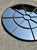 Cinnamon Vintage Round Wrought Iron Large Windowpane Mirror For Sale - Image 8 of 16