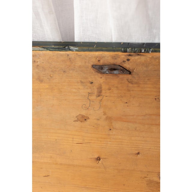 Antique Hand Painted Chest in Blue With Floral Motifs For Sale - Image 10 of 18