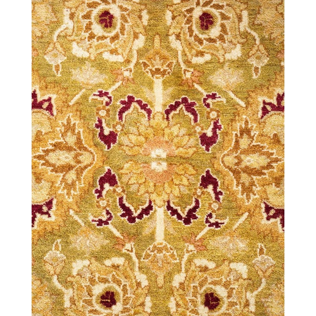 Traditional Mogul, One-of-a-Kind Hand-Knotted Area Rug - Green, 9' 3" x 12' 4" For Sale - Image 3 of 8