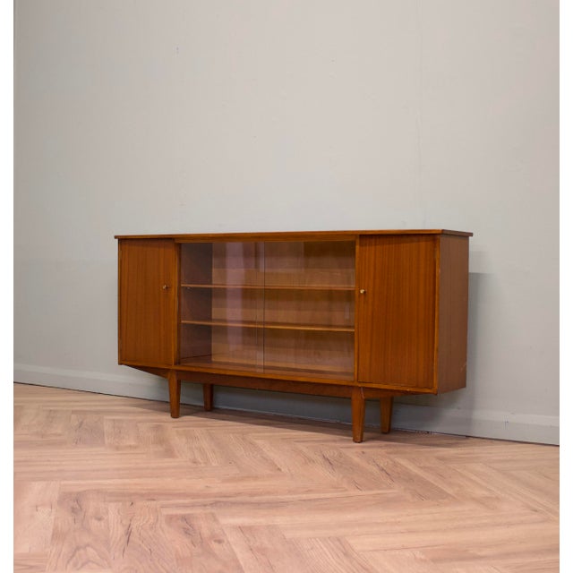 British Teak and Glass Cabinet, 1960s For Sale - Image 4 of 9