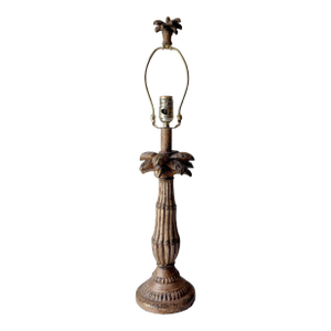 1990s Faux Bois Palm Tree Lamp