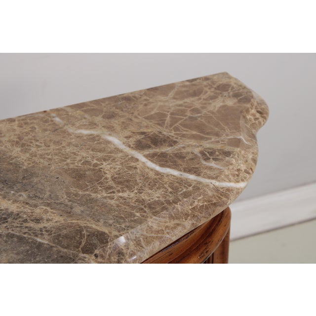 Brown Century Country French Marble Top Credenza Sideboard For Sale - Image 8 of 16