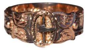 The Wytheville: Ladies Antique Victorian Mourning Ring in Rose Gold