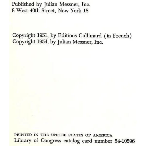 1950s "Madame De" Book 1954 Vilmorin, Louise De For Sale - Image 5 of 5