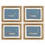 Lorraine, Sabrina, Mildred, and Ruth Cigarette Pack by Willa Heart in Gold Frame, Set of 4 Mini Art Prints For Sale