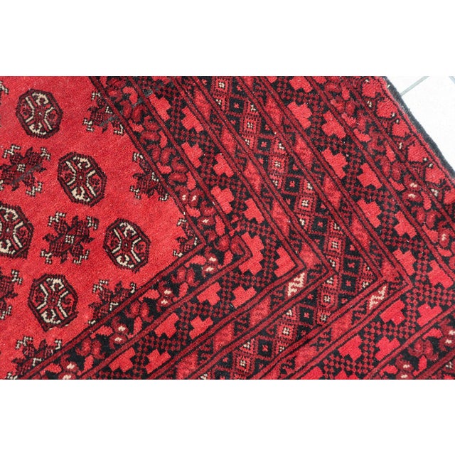 Textile 1920s, Antique Afghan Ersari Handmade Rug 6.8' X 9.4' For Sale - Image 7 of 18