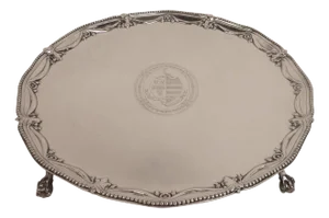 Large George III Sterling Silver Salver by John Carter, circa 1776