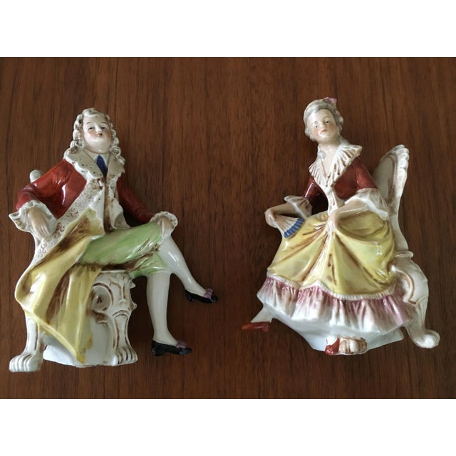 Vintage German Porcelain Figures, 1950s, Set of 2, in Very Good conditions. Designed 1950 to 1959