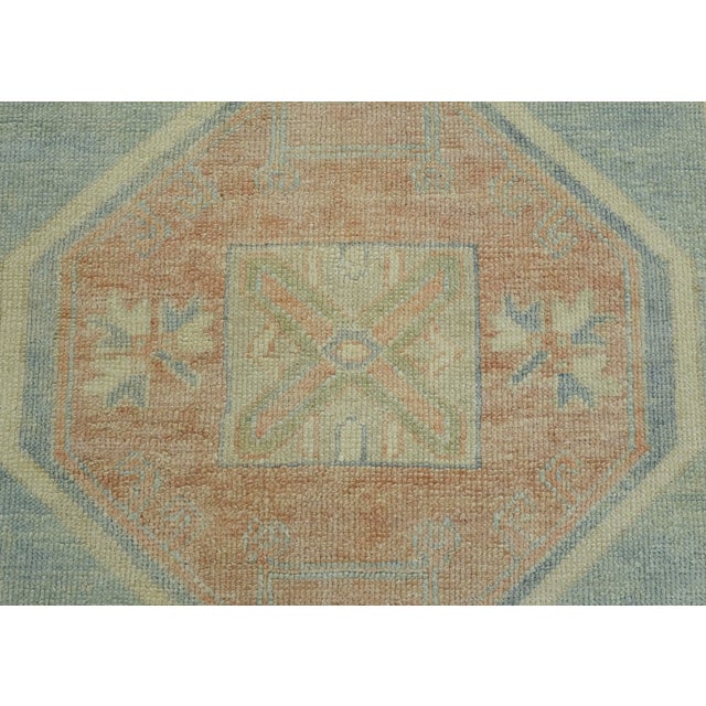 Turkish Oushak Rug 3'10" x 9'5" #18041 For Sale In Houston - Image 6 of 8