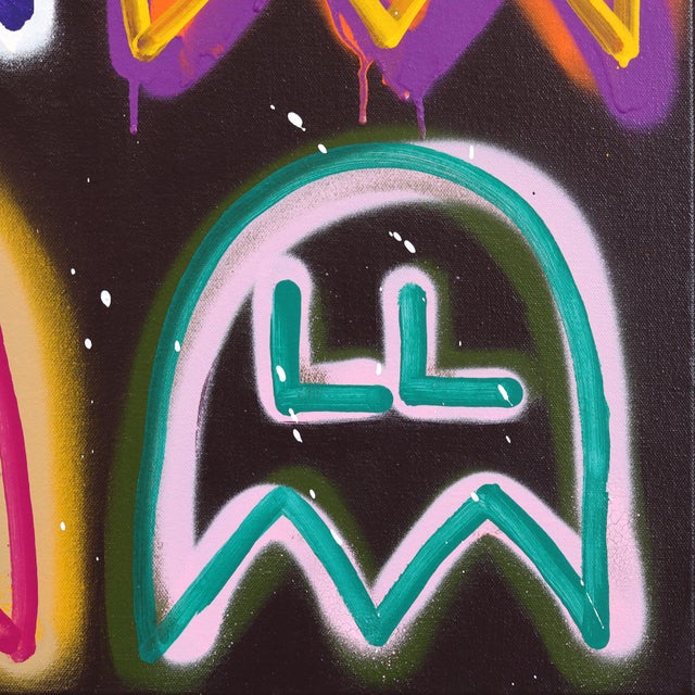 Gamer for Life - Original Multicolor Pop Art Mixed Media Painting on Canvas by Amber Goldhammer For Sale In Los Angeles - Image 6 of 9