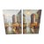 Vintage Paintings Paris Street Scene 2pc For Sale