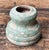 Vintage Textured Green Ceramic Vase For Sale In West Palm - Image 6 of 13