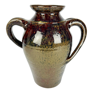 Vintage Hewell Pottery Double-Handled Jug | Georgia Folk Art Alkaline Glaze