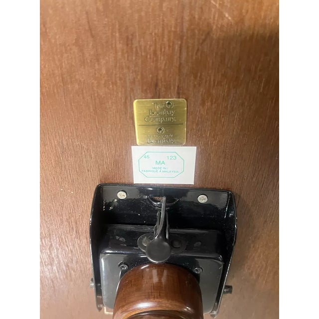 Wood 1990s Vintage Bombay Company Wood Accent Tilt Square Side Table For Sale - Image 7 of 8