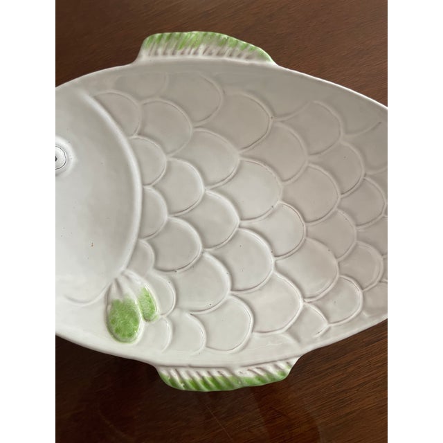 Nautical Vintage Italian Ceramic Fish Plate For Sale - Image 3 of 5