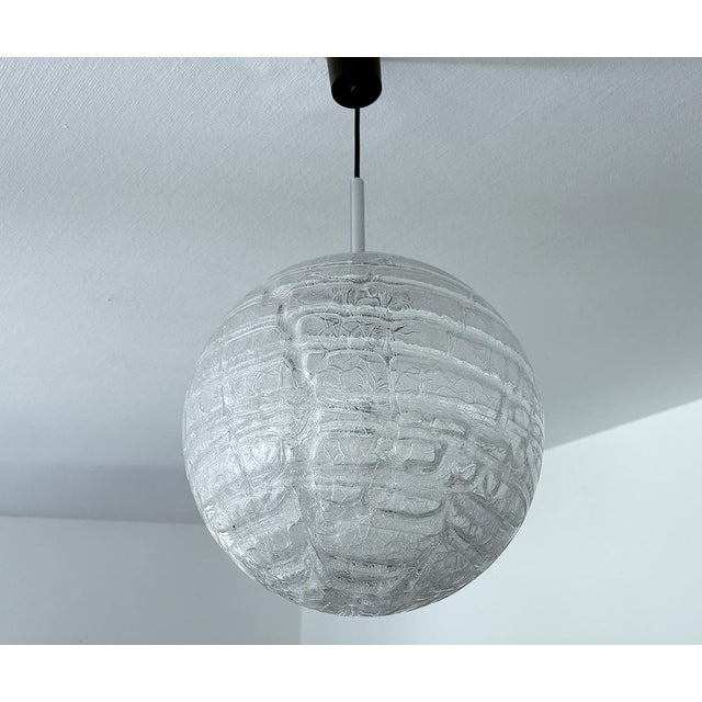 Mid-Century Modern Large Murano Glass Pendant Light from Doria, 1950s For Sale - Image 3 of 16