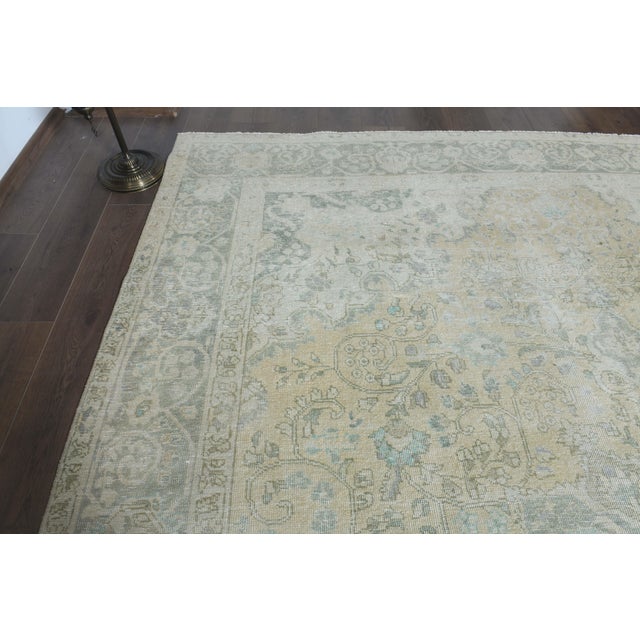 Textile 1970s Vintage Persian Handknotted Wool Brown Oversize Area Rug For Sale - Image 7 of 11