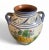 Italian Hand-Painted Italian Maiolica-Style Ceramic Double-Handled Vase For Sale - Image 3 of 4