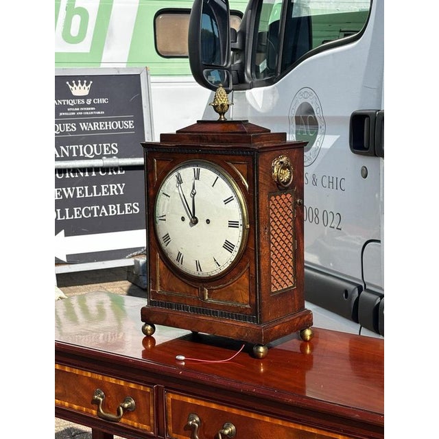 Regency Mahogany Fusee Bracket Clock by Alex Mitchell of Glasgow, 1820 For Sale - Image 4 of 18