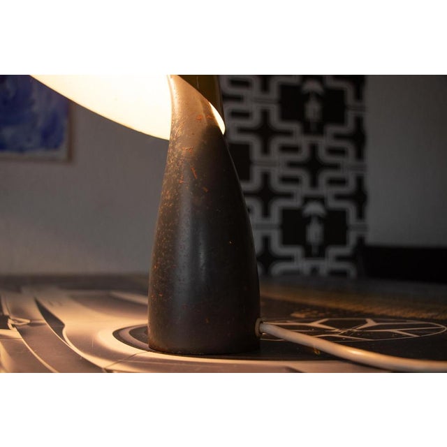 Metal Perforated Metal Mushroom Table Lamp in the style of Carl Auböck, Austria, 1950s For Sale - Image 7 of 13