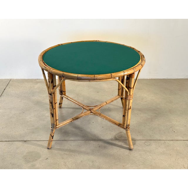Bamboo Game Table, 1970s For Sale - Image 4 of 9
