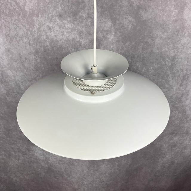 Metal Danish White Ceiling Lamp from Belid, 1990s For Sale - Image 7 of 12