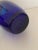 Beautiful Minimalist Modern vase in layers of clear and cobalt blue glass Oval shape with top opening, stunning color that...