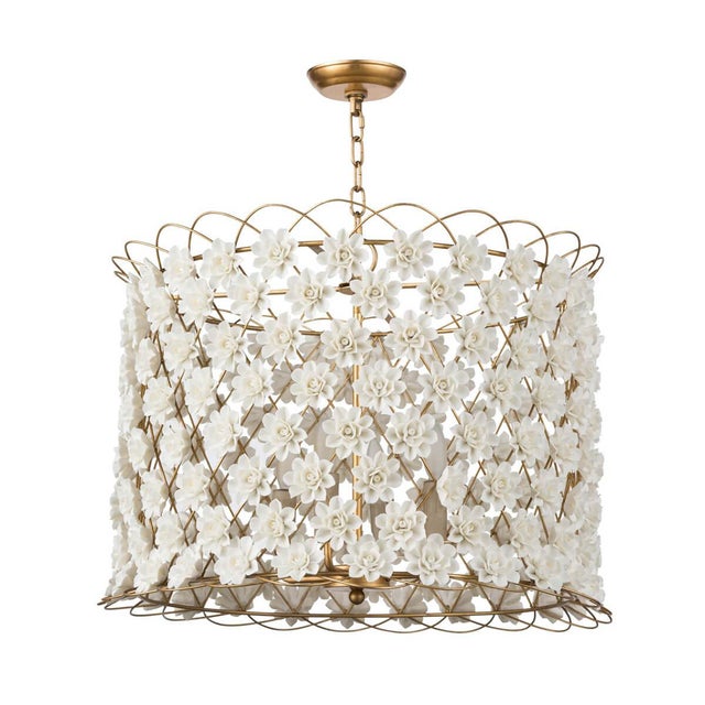 2020s Regina Andrew Alice Porcelain Flower Chandelier For Sale - Image 5 of 5