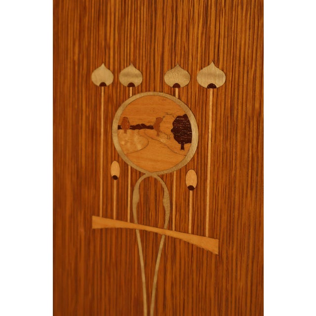 Stickley Mission Harvey Ellis Pair Of Inlaid Cube Chairs For Sale - Image 16 of 18