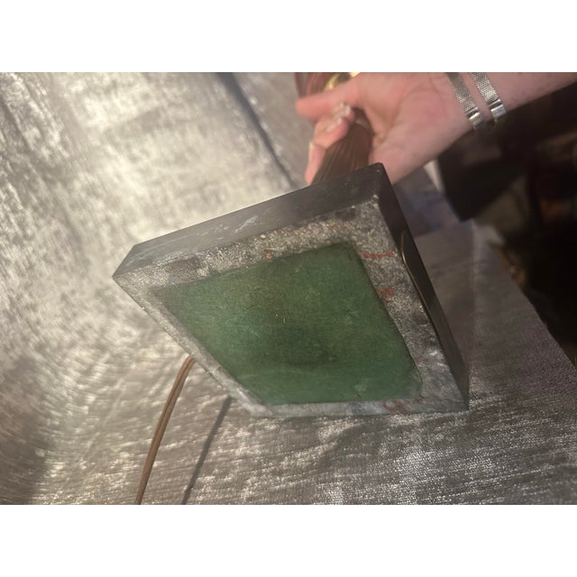 Antique Pink Cranberry Etched Glass Oil Lamp Converted to Electricity For Sale - Image 11 of 11