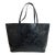 Etro Signature Black Embossed Paisley Leather Zippered Shopper Tote - For Sale