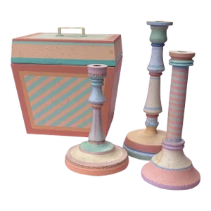 Vintage Sally Anderson Candle Sticks and Box Set
