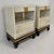 1940s Italian Art Deco Parchment, Gold Leaf and Black Lacquer Nightstands, 1940s, Set of 2 For Sale - Image 5 of 14