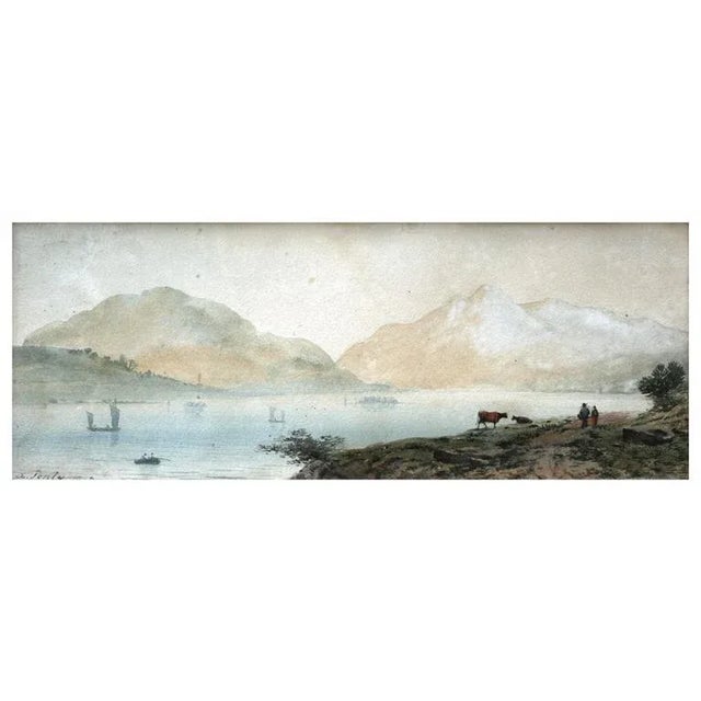 Watercolor of Loch Tay by Aaron Edwin Penley (English, 1826-1897). Signed and dated lower left corner "A. Penley 1872."...